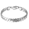 Men's Polished Stainless Steel Cuba Chain Bracelet