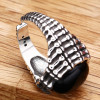 Bague homme chevaliere ouvert argent onyx noire