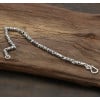 Men's Sterling Silver Braided Chain Clasp Bracelet
