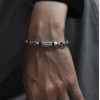 Men's Braided Sterling Silver Cord Chain Bracelet