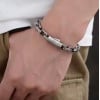Herren-Silberarmband, keltische Marinekette, Biker-Zylinder
