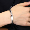 Men's Biker Sterling Silver Braided Chain Bracelet