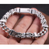 Men's Sterling Silver Braided Chain Cross Links Bracelet