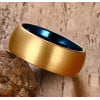 Men's High Polished Gold Plated Tungsten Band Ring