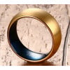Men's High Polished Gold Plated Tungsten Band Ring