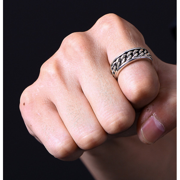 Anello Spinner In Acciaio Inossidabile Per Uomo E Donna, Con - Foto 10