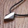 Men's High Polished Tungsten Lozenge Pendant