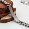 Bracelet personnalise homme gourmette acier chaine a graver