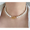 Collier perles eau douce blanches AAA 14K GF 5-6mm