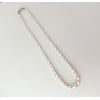 Collar de perlas de agua dulce ovaladas blancas AAA de 5-10 mm con cierre de plata 925