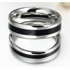 Men's Titanium Black Resin Band Custom Ring