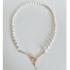 Collier perles eau douce blanches AAA 7mm fermoir plaque or