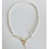 Witte AAA-zoetwaterparelketting met een diameter van 7 mm en een vergulde sluiting