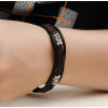 Pulsera de cuero multicordón para hombre con decoración celta