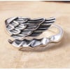 Men's Sterling Silver Wing Feather Open Ring