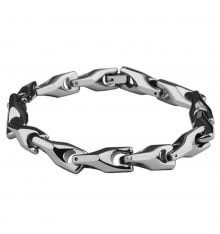 Men's Polish Tungsten Carbide Chain Link Bracelet