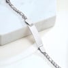 Customizable engraved steel chain bracelet for children