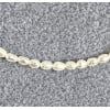 AAA white oval freshwater pearl necklace 2-3mm 14k GF clasp