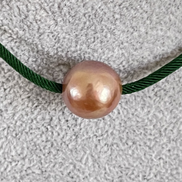 60 cm lange Zuchtperlen-Anhänger-Halskette 12 mm AAA