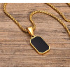 Collar colgante personalizado hombre mujer pareja resina acero negro personalizar