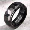 Men's High Polished Tungsten black Plated Inside Custom Engraved Band Ring