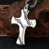 Men's Sterling Silver Polished Cross Pendant