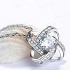 Hanger met knoopbol gemaakt van zilver zirkonium