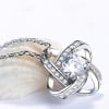 Sterling Silver Cubic Zirconia Inlay Knot Ball Pendant