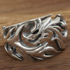 Men's Sterling Silver Dragon Open Ring