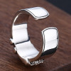 Men's Buckle Biker Sterling Silver Open Ring