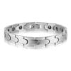 Bracelet homme plaque or chaine acier aimante