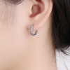 Boucles d'oreille argent Bali homme femme creoles hoop