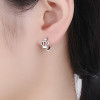 Boucles d'oreille argent homme femme creoles croix couronne