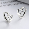 Boucles d'oreille argent homme femme creoles croix couronne