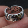 Men's Sterling Silver Eye of Providence Open Signet Ring