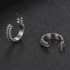 Boucles d'oreilles clous homme pentacle punk star acier - paire