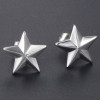 Boucles d'oreilles clous homme pentacle punk star acier - paire