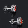 Boucles d'oreilles homme clous acier zirconium - paire