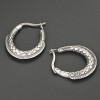 Men's stainless steel scale earrings - pair