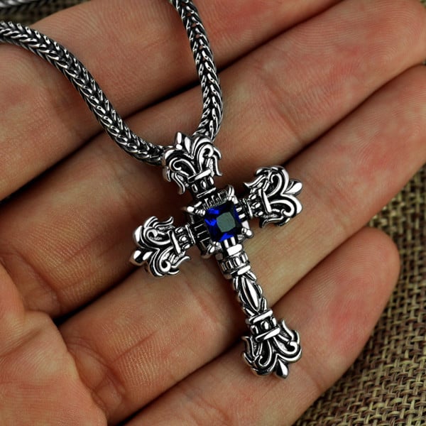 Collier pendentif croix chrétienne argent - Esoterique Paris