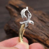 Men's Sterling Silver Horn Tooth Eagle Pendant