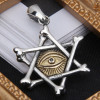 Pendentif homme argent etoile de david oeil de providence