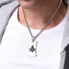Pendentif homme plaque acier Franc-maçonnerie dog tag