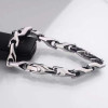 Men's Polish Tungsten Carbide Chain Link Bracelet