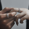 Men's Rhodium Plated Sterling Silver Chain Link Ring