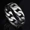 Men's Rhodium Plated Sterling Silver Chain Link Ring