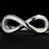Bague femme infini argent rhodie minimaliste