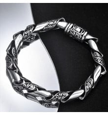Bracelet homme argent torsade motif celtique viking