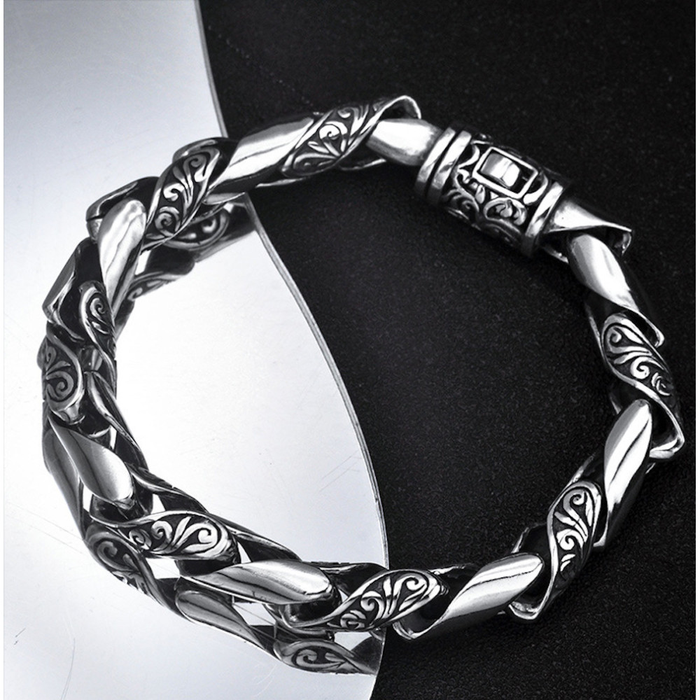 Bracelet ToulhoAT Flammes En Argent Massif - Style Celtique Breton