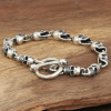 Men's Sterling Silver Skull Bracelet